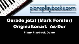 Gerade jetzt (Mark Forster, Paris Piano Session) Playback Instrumental Demo Originaltonart Ab-Dur