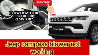 Jeep compass blower not working,  blower moter ristence location, compass Blower relay location