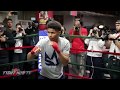 SHAKUR STEVENSON ON THE MITTS LOOKING FIGHT READY! EXPLOSIVE!