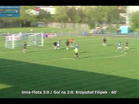 2 -0 Unia Janikowo-Flota Świnoujście Krzysztof Filipek zdobywcą  Gola!!!!