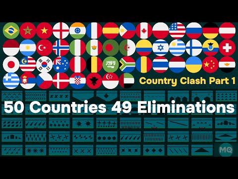 50 Countries 49 Elimination Marble Race in Algodoo - #1