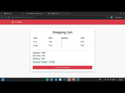 Task Demo - DAS002076 - FreshBite - Online Food Ordering