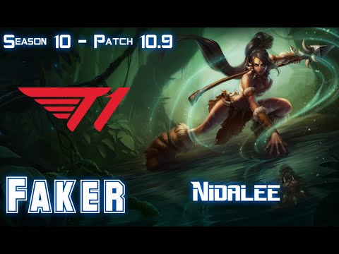T1 Faker NIDALEE vs LEE SIN Jungle - Patch 10.9 KR Ranked