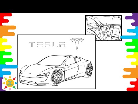 Tesla Car Coloring Page|Tesla Coloring|Mendum - Beyond (feat. Omri) [NCS Release]