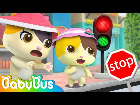 When You Cross the Street | Safety Song for Kids | Nursery Rhymes | Kids Cartoon | BabyBus