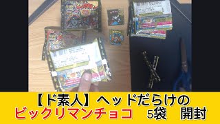 【ド素人】 ヘッドだらけのビックリマンチョコ 5袋 開封 - みづの廃信