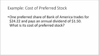Calculating the Cost of Preferred Stock