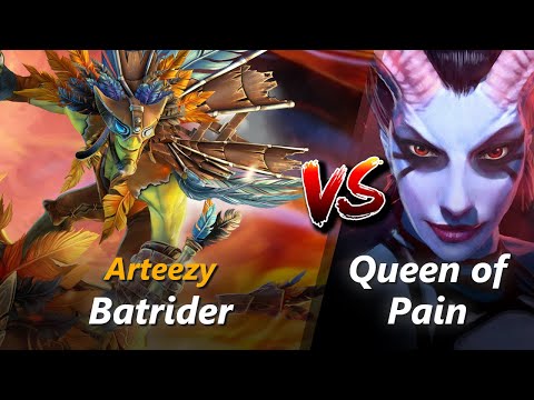 How to Batrider mid vs Queen of Pain (feat. Arteezy) | First 10 minutes