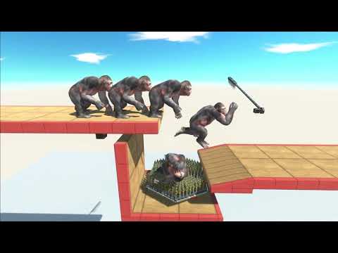 Who Can Pass Spike Trap | ARBS | Animal Revolt Battle Simulator | ARBS PLAY
