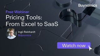 Pricing Tools - From Excel to SaaS | Buynomics Webinar
