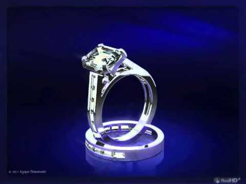 2.40Ct Emerald Cut Engagement Ring in white Gold