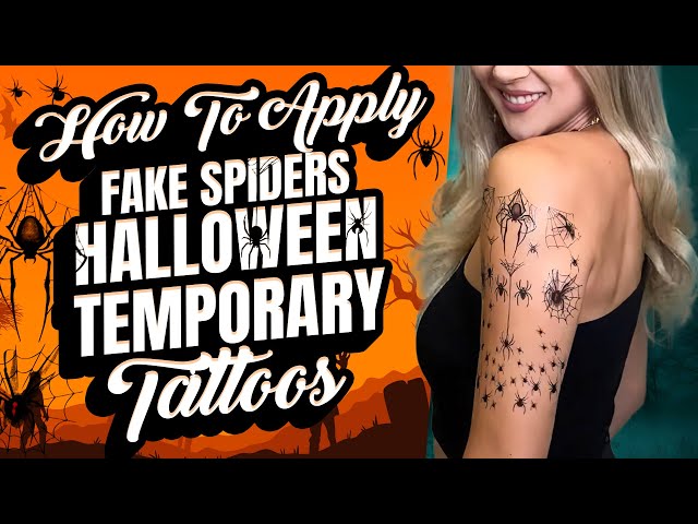 Vídeo relacionado con Tatuajes Temporales Arañas Halloween 10 hojas Adultos Telarañas Calcamonias Pegatinas Halloween Araña Temporary Tattoo para Fiesta de Halloween Maquillaje Disfraz Fiesta