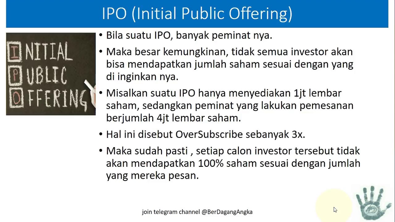 Belajar Saham : IPO (Initial Public Offering)
