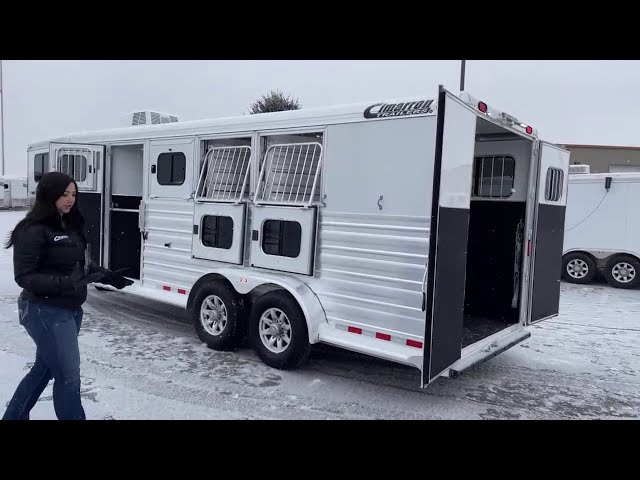 Preview image of 2017 Cimarron Norstar 4 Horse Gooseneck - 5U201424 Transwest Truck Trailer RV Live youtube video