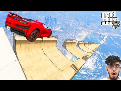 999.555% IMPOSSIBLE Hard Skate Board Mega Ramp Challenge in GTA 5!