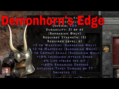 D2R Unique Items - Demonhorn's Edge (Destroyer Helm)