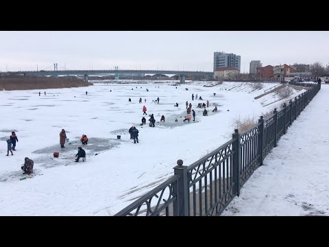 The last hoorah of freezing weather before Spring in Atyrau, Kazakhstan.