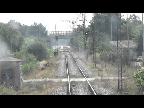 Train Driver's view: railroad in Serbia  from Pancevo Glavna  to Pancevo Varos - SERBIAN RAILWAYS