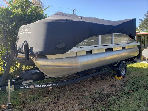 Sun Tracker Pontoon Boat Cover Installation 2020 & 2021 Outer Armor brand