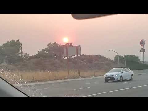 The sun turned red in California!!😱