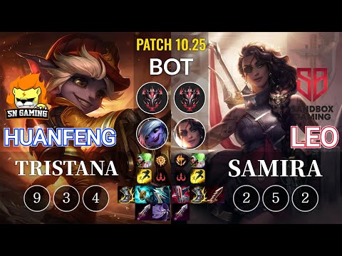 SN huanfeng Tristana vs SB Leo Samira Bot - KR Patch 10.25