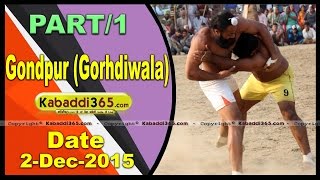 (1) Gondpur (Garhdiwala) Kabaddi Tournament 2 Dec 2015