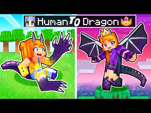 From HUMAN to DRAGON QUEEN in Minecraft