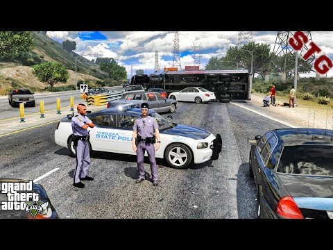 GTA 5 MODS LSPDFR 0.4.4 #27 - VIRGINIA STATE POLICE CHARGER PATROL!!! (GTA 5 REAL LIFE PC MOD)