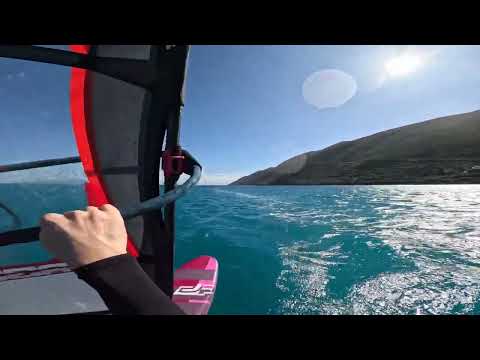 Windsurfing GoPro POV - Vasiliki 4.4 session 25 knots+