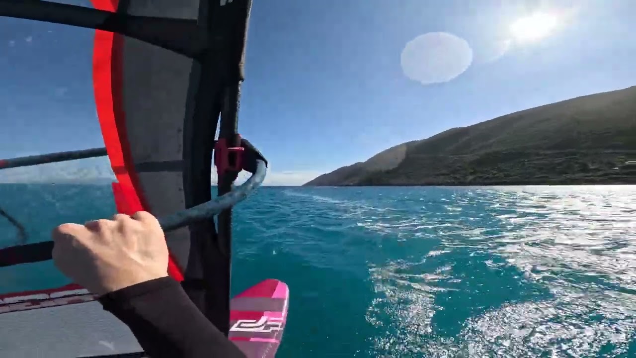 Windsurfer Chronicles First Session of the Year in 30-Knot Gusts