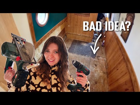 Ripping Out Our Narrowboat Bedroom and Building a Pull Out Bed | Unboxing Wood burner + Solar | EP71