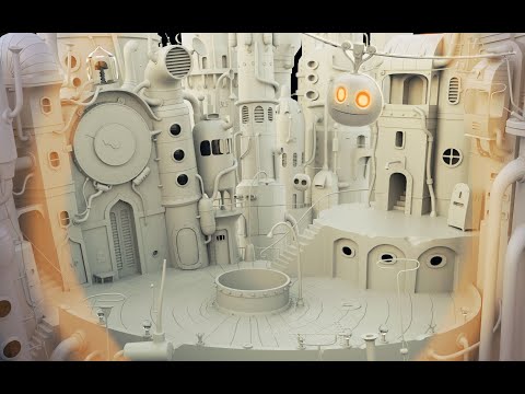 3D Modeling Process of a Machinarium scene, City-Building!