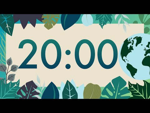 20 Minute Cute Earth Day Classroom Timer (No Music, Piano Alarm at End)