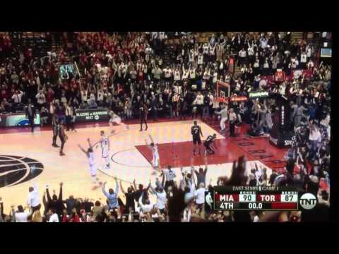 Kyle Lowry Buzzer Beater to force overtime in Raptors vs. Heat Playoff Game!