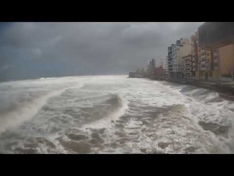 Sudoestada en la costa de Monte Hermoso