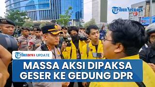 BEM UI Dicegat Aparat saat Hendak Demonstrasi ke Bundaran HI, Dipaksa Geser ke Gedung DPR RI