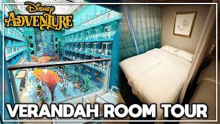 Disney Adventure Deluxe Reef View with Verandah Stateroom Tour | Disney Cruise Line