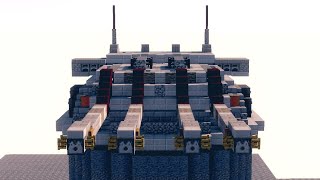 【ゆっくり実況】4連装砲で50mの壁を何回で貫通できるのか！【Minecraft軍事部】