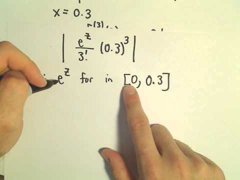 Taylor's Remainder Theorem - Finding the Remainder, Ex 3