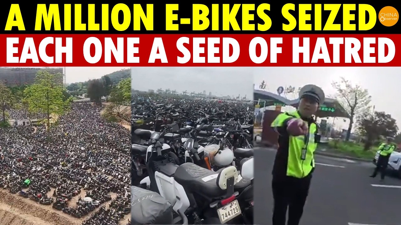 A Million E-Bikes Seized b by Police Overnight! China’s Government in Panic Over Lack of Funds