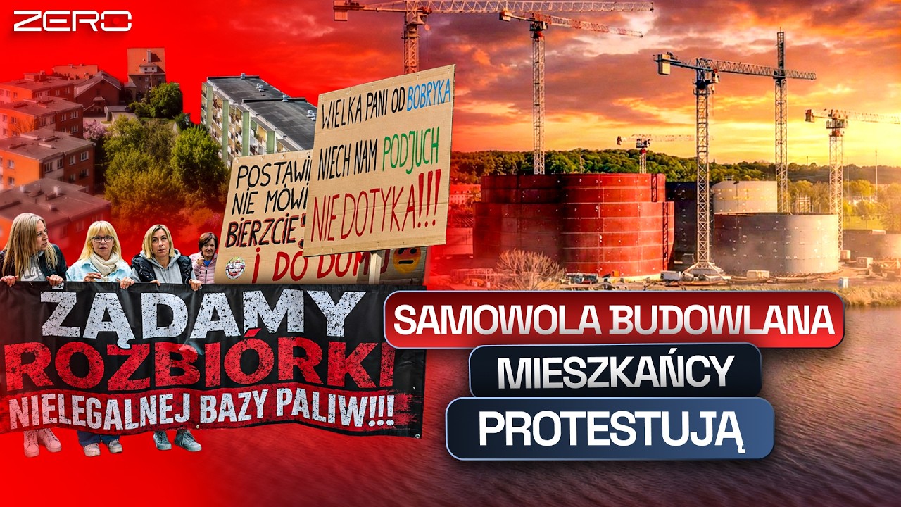 POTĘŻNA BAZA PALIW POWSTAJE BEZ POZWOLENIA NA BUDOWĘ. MIESZKAŃCY SZCZECINA ŻĄDAJĄ ROZBIÓRKI.