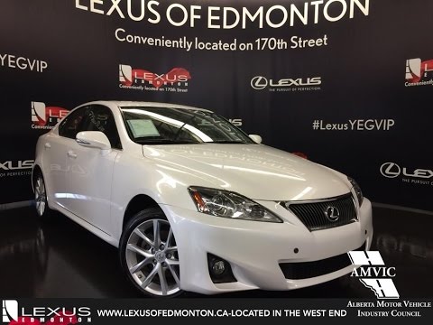 Used 2013 White Lexus IS 250 Sport Auto AWD Moon Roof In Depth Review Medicine Hat Alberta