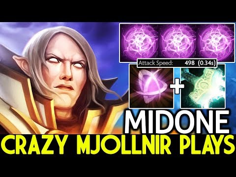 Midone [Invoker] Crazy Mjollnir Plays Max Attack Speed Pro Game 7.22 Dota 2