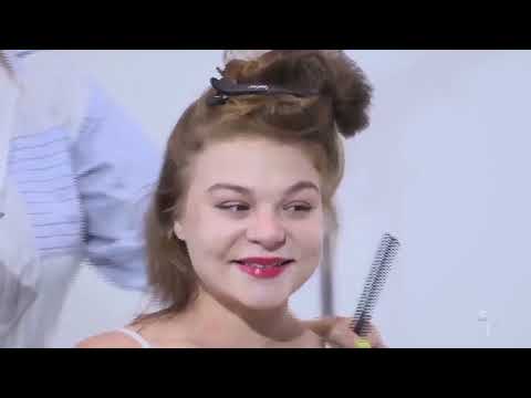 Beautiful girl long to bob undercut,  | forced headshave haircut and eye brow|crying haircut