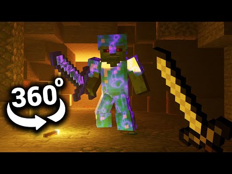 ZOMBIE DUNGEON 360° Video - Minecraft VR