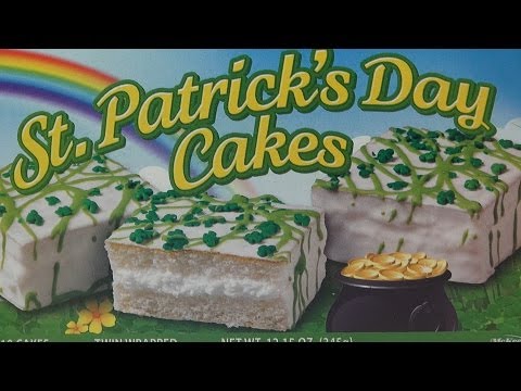 St. Patrick's Day Little Debbie Cakes - St. Patrick's Day 2014 Video