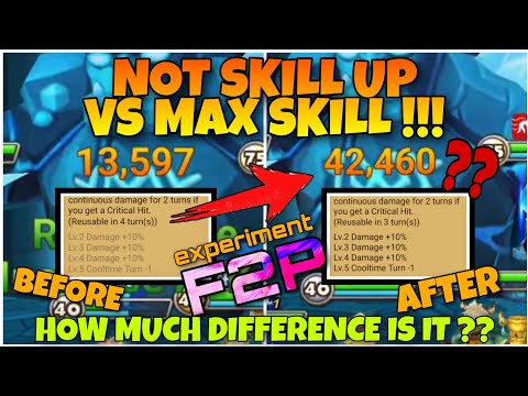 NOT SKILL UP VS MAX SKILLED DAMAGE TEST !!! SUMMONERS WAR