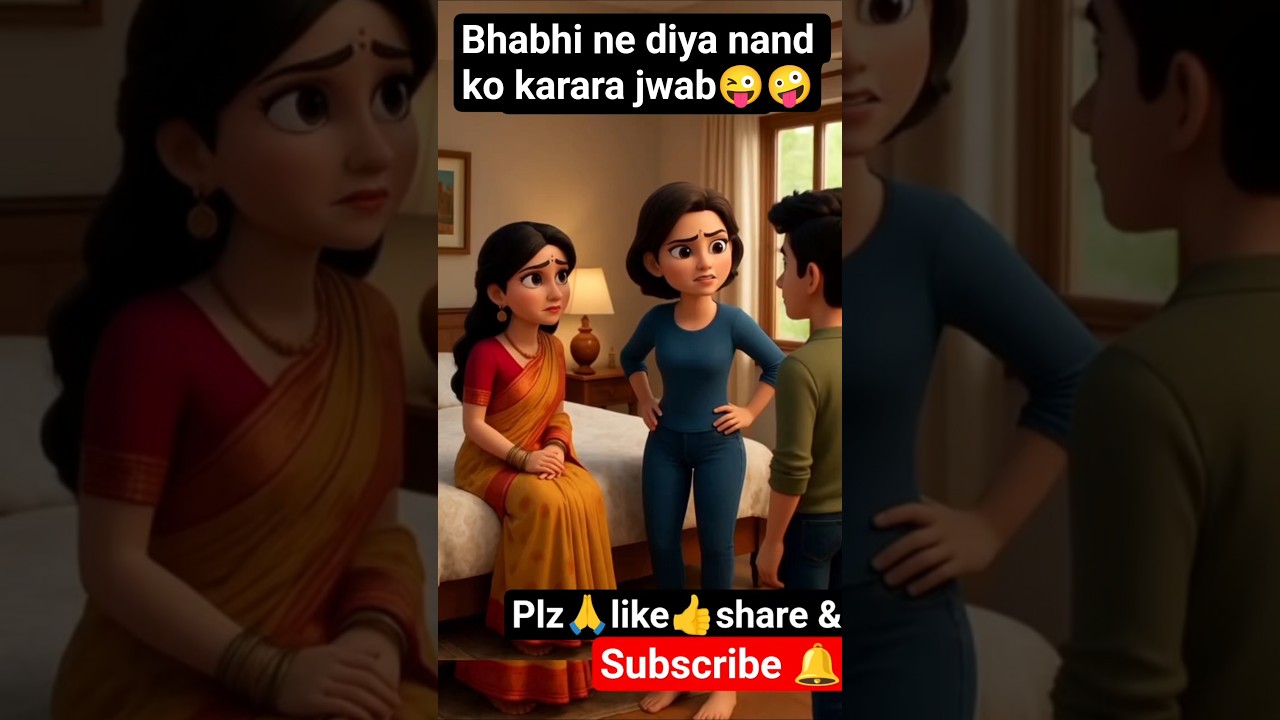 bhabhi ne diya karara jwab🤪#shorts#Trending#ComedyVideo#FunnyShorts#cartoon#explore#subscribe#comedy