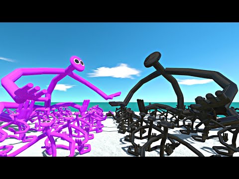 Rainbow Friends Purple vs Shadow Itself - Animal Revolt Battle Simulator