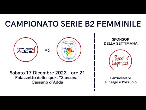 NewVolleyAdda Vs Chorus Volley Bergamo- live